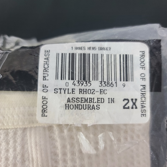 Hanes Thermal Ankle Length Pant. Sz 2X - Picture 3 of 7